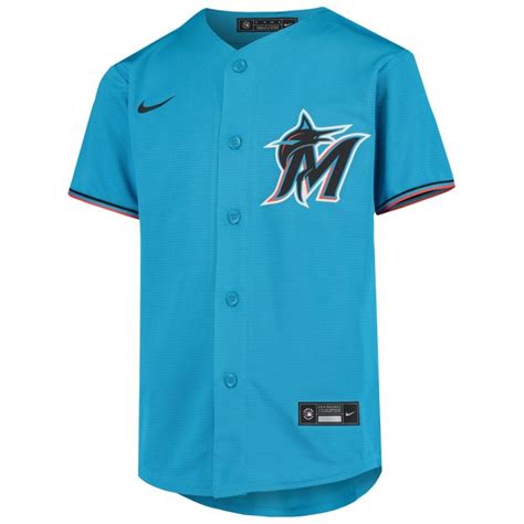 miami marlins nike youth alternate replica team jersey - blue|marlins merchandise.